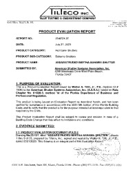 PR TECH DOCS FL2683 R9 AE PRODUCT EVALUATION REPORT DRAWING 23-131