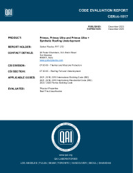 PR TECH DOCS FL26922 R3 AE 03. CERUS-1017-EDITION 2 GULNAR PLASTICS - PRIMUS, PRIMUS ULTRA AND PRIMUS ULTRAPLUS UNDERLAYMENT -12082023
