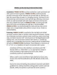 PR INSTL DOCS FL26922 R3 II PRIMUS ULTRA INSTALLATION INSTRUCTIONS FBC
