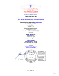 PR TECH DOCS FL27203 R3 AE 26 GA. PBR STRUCTURAL ROOF PANEL