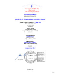 PR Instl Docs FL27204 R3 II 26 Ga. 5V Crimp Panel over Plywood