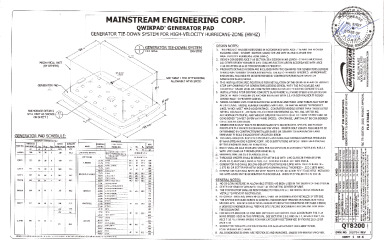 PR Instl Docs FL27646 R4 II 5010794 QwikPad® for Generators - Generator Tie-Down System for High-Velocity Hurricane Zone (HVHZ) REV I (Signed)