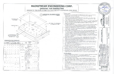 PR Instl Docs FL27646 R5 II 5010794 QwikPad® for Generators - Generator Tie-Down System for High-Velocity Hurricane Zone (HVHZ) REV K (Signed)