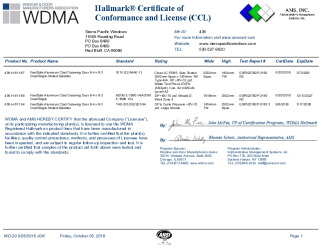PR CERTIFICATE FL27657 R3 C CAC 436-H-611.87.89.94 CCL