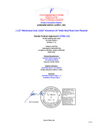 PR TECH DOCS FL27705 R2 AE 1.5 MECHANICAL LOCK ALUMINUM OVER PLYWOOD