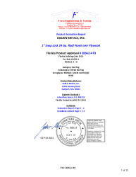 PR Instl Docs FL28362 R3 II 1.0 Snap Lock 24 Ga. over Plywood HVHZ