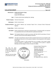 PR TECH DOCS FL28473 R7 AE KC260613.00 RSG WALK-IN COOLER EVALUATION REPORT DSS