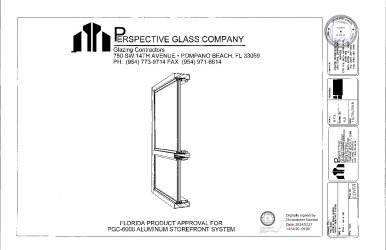 PR Instl Docs FL28489 R3 II PGC-6000 Aluminum Storefront System LMI and SMI signed