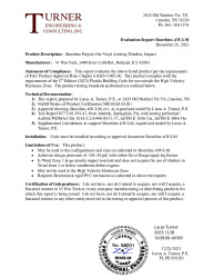 PR TECH DOCS FL28491 R2 AE EVALREPORT-SHORELINE-AW-LM