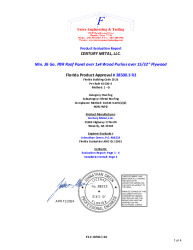 PR Instl Docs FL28500 R2 II 26 Ga. PBR Panel over 1x4 Wood Purlins
