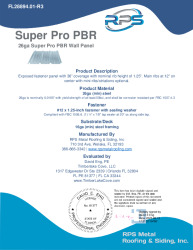 PR TECH DOCS FL28894 R3 AE 26GA SUPERPRO PBR WALL