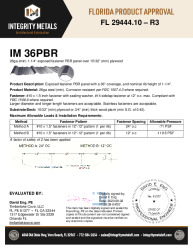 PR INSTL DOCS FL29444 R3 II 26GA IM36PBR PLYWOOD