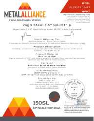 PR TECH DOCS FL29523 R3 AE 24GA 150SL PLYWOOD