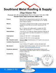 PR Instl Docs FL29684 R2 II 29ga MasterRib OSB