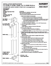 PR Instl Docs FL2998 R19 II FL2998 R9 - A5885I - HC980 Mullions