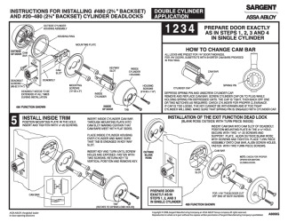 PR Instl Docs FL2998 R21 II FL2998 R9 - A6668G - 480 Deadbolts