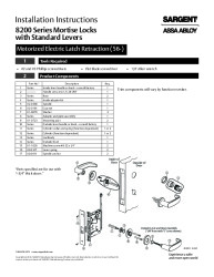 PR INSTL DOCS FL2998 R22 II A8385 SAR 56-8200 MORTISEMELR STD LVR INSTR 02-24