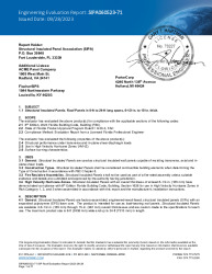 PR TECH DOCS FL30056 R2 AE SIPA083118-21 SIP ROOF EVALUATION REPORT 2023-09-28 SEALED