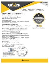 PR TECH DOCS FL30343 R4 AE 26GA TUFFRIB PLYWOOD