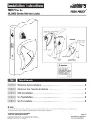 PR Instl Docs FL3067 R19 II Corbin Russwin BHSS Trim Installation Instructions