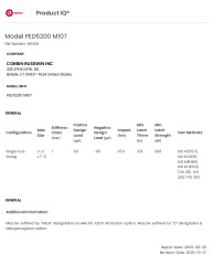 PR CERTIFICATE FL3067 R20 C CAC PED5200 M107   PRODUCT IQ - PRODUCT IQ