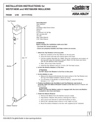 PR Instl Docs FL3067 R20 II FM280. WS707AKMWS708AKM MullionsInstInsruc