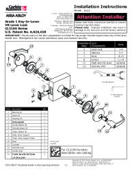 PR INSTL DOCS FL3067 R20 II FM345 CL3100INSTINSTRUC
