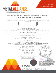 PR TECH DOCS FL30780 R3 AE 32AL 175SL PLYWOOD NONHVHZ