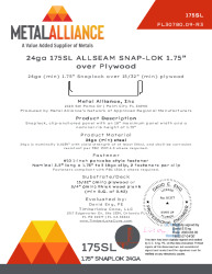 PR INSTL DOCS FL30780 R3 II 24GA 175SL PLYWOOD NONHVHZ