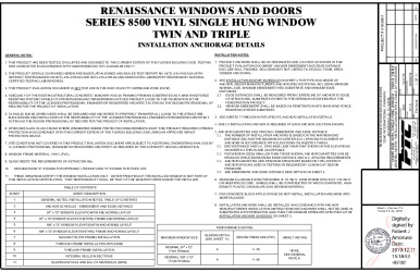 PR INSTL DOCS FL31137 R6 II RWD0018 REV0 8500SH TWIN-TRIPLE SS