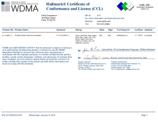 PR CERTIFICATE FL31311 R5 C CAC 411-H-905.13