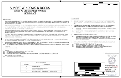PR Instl Docs FL31343 R3 II NL-0108 RevA Casement Sunset ss