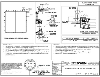 PR Instl Docs FL31796 R4 II Auraline Composite Two Wide Side Load Single Hung FBC 06-18-20