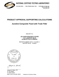 PR TECH DOCS FL31992 R4 AE 23901-1 JELD WEN AURALINE  FW WITH TRACK FILLER FBC