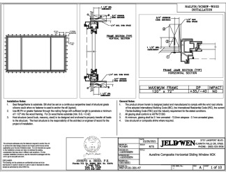 PR Instl Docs FL31993 R5 II D015651 - Auraline Composite Horizontal Sliding Window XOX  120x72 DP3...