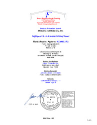 PR TECH DOCS FL32006 R2 AE 7.2X1.5 TUFF SPAN ROOF PANEL