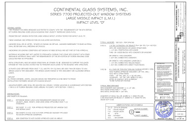 PR INSTL DOCS FL32155 R2 II 7700 PROJECTED-OUT WINDOW SYSTEMS-AD20-14 FL32155.3 REV 12.11.2023-SS