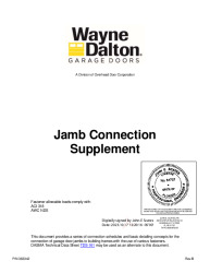 PR Instl Docs FL32360 R3 II WD-JambConnectionSupplement RevB sFL