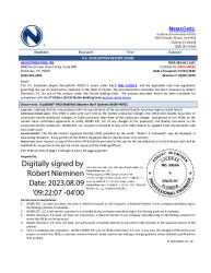 PR TECH DOCS FL32658 R1 AE 2023 08 09 FINAL PEER-SRS-001.A NON-HVHZ FL32658-R1
