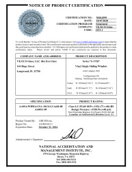 PR CERTIFICATE FL33999 R3 C CAC NI014999 S-3720 HS XO 72X60