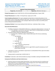 PR TECH DOCS FL33999 R6 AE PER-ACE-1129, REV0 ECOGLASS SERIES S-3400 PVC HS WINDOW SS