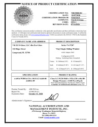 PR CERTIFICATE FL33999 R8 C CAC NI015000-R2