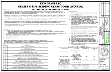 PR Instl Docs FL35086 R3 II ECOGLASS0011 Rev0 EcoGlass Series8375SGD OXXXXO ss