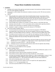 PR INSTL DOCS FL35386 R1 II 231004 PIAZZA FL35386 INSTALLATION INSTRUCTIONS