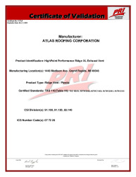 PR CERTIFICATE FL36841 R1 C CAC 117C.5 CERT OF CERT (HIGHPOINT PERFORMANCE RIDGE XL)