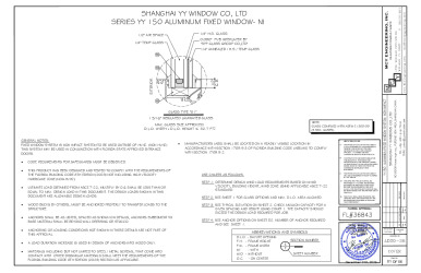 PR Instl Docs FL36843 R1 II Series YY150- Fixed Window non impact AD20-36 FL36843 REV12.12.2023 SS