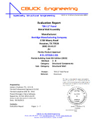 PR TECH DOCS FL37310 R1 AE 1 BR12 ALUM WALL EVALREPORT 