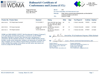 PR CERTIFICATE FL38106 R1 C CAC 1570 CASEMENT-HVHZIMP CCLS