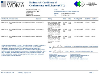 PR CERTIFICATE FL38157 R1 C CAC 6122-6121 449-H-118.12 .13 .14