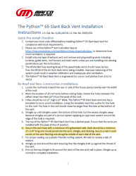 PR INSTL DOCS FL38735 R1 II PYTHON 65 SLANT BACK VENT INSTALLATION